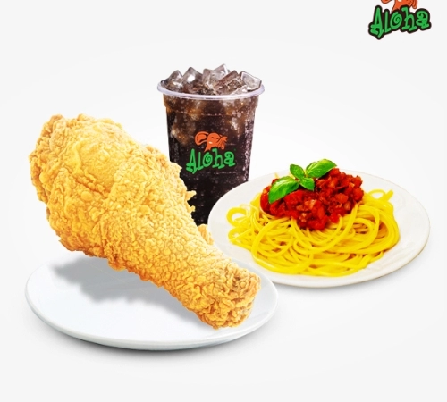 Menu_1 đùi gà 1 mỳ ý 1 coca