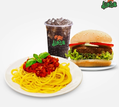 Menu_1 mỳ ý 1 burger 1 coca