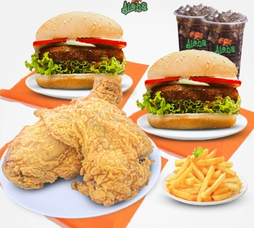 Gà Rán + Burger Bò + 2 Coca