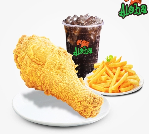 Gà Rán Giòn Sốt Cay + Khoai Tây Chiên + Coca