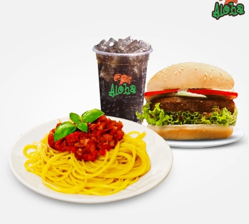 Menu_1 mỳ ý 1 burger 1 coca