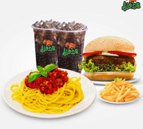 Menu_1 mỳ ý 1 burger 1 khoai tây 2 coca