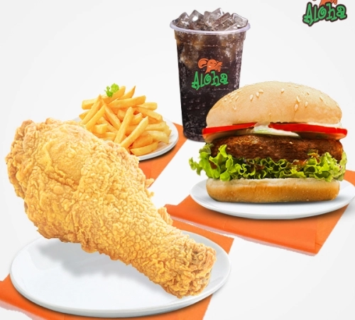 Gà Rán + Burger Ghẹ + 2 Coca