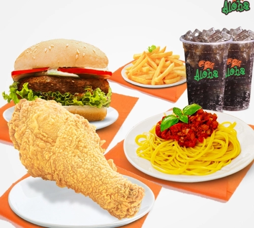 Gà Rán + BG Bò + Khoai + 2 Coca